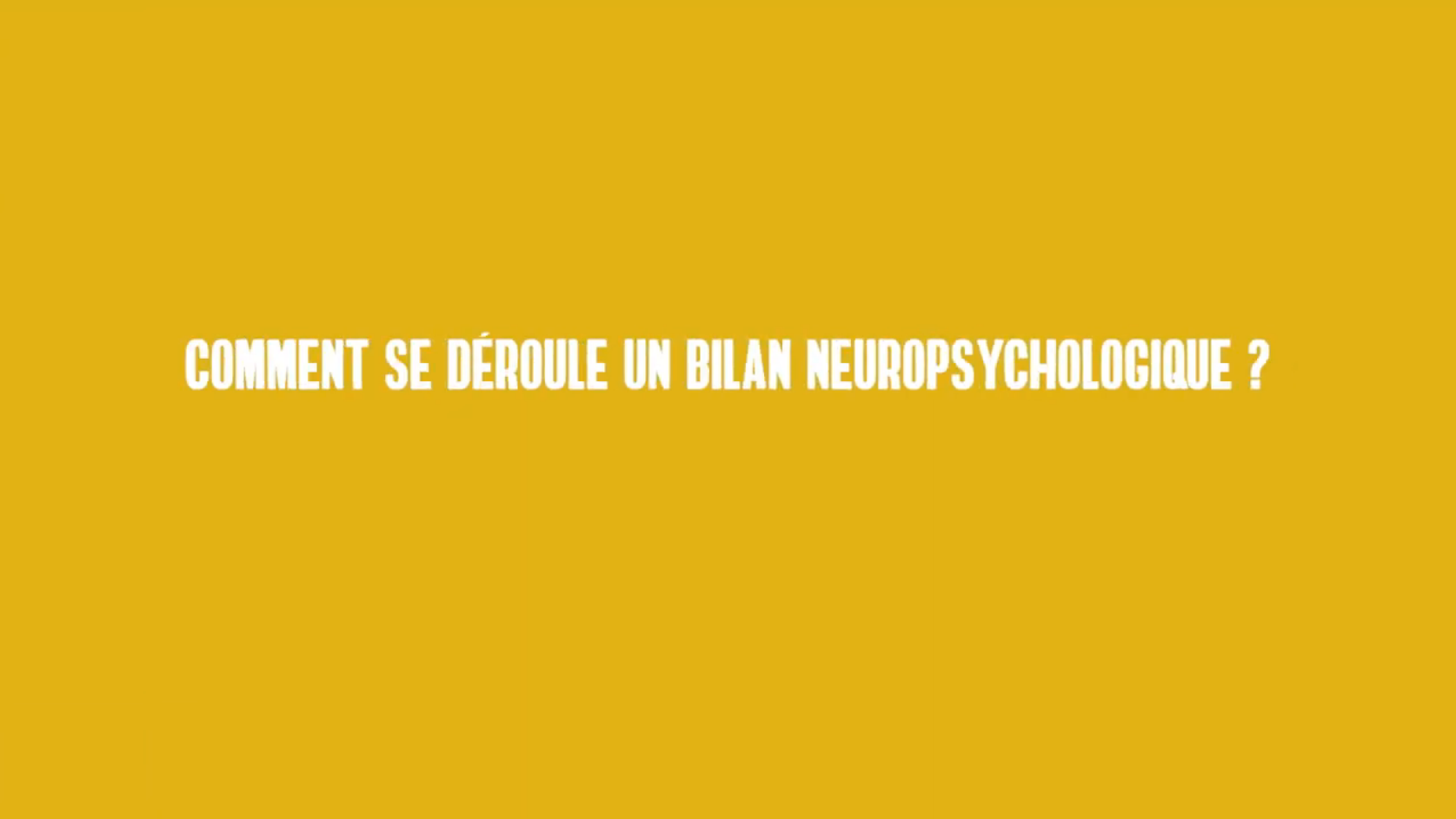 Vignette vidéo AVC Bilan Neuropsychologique