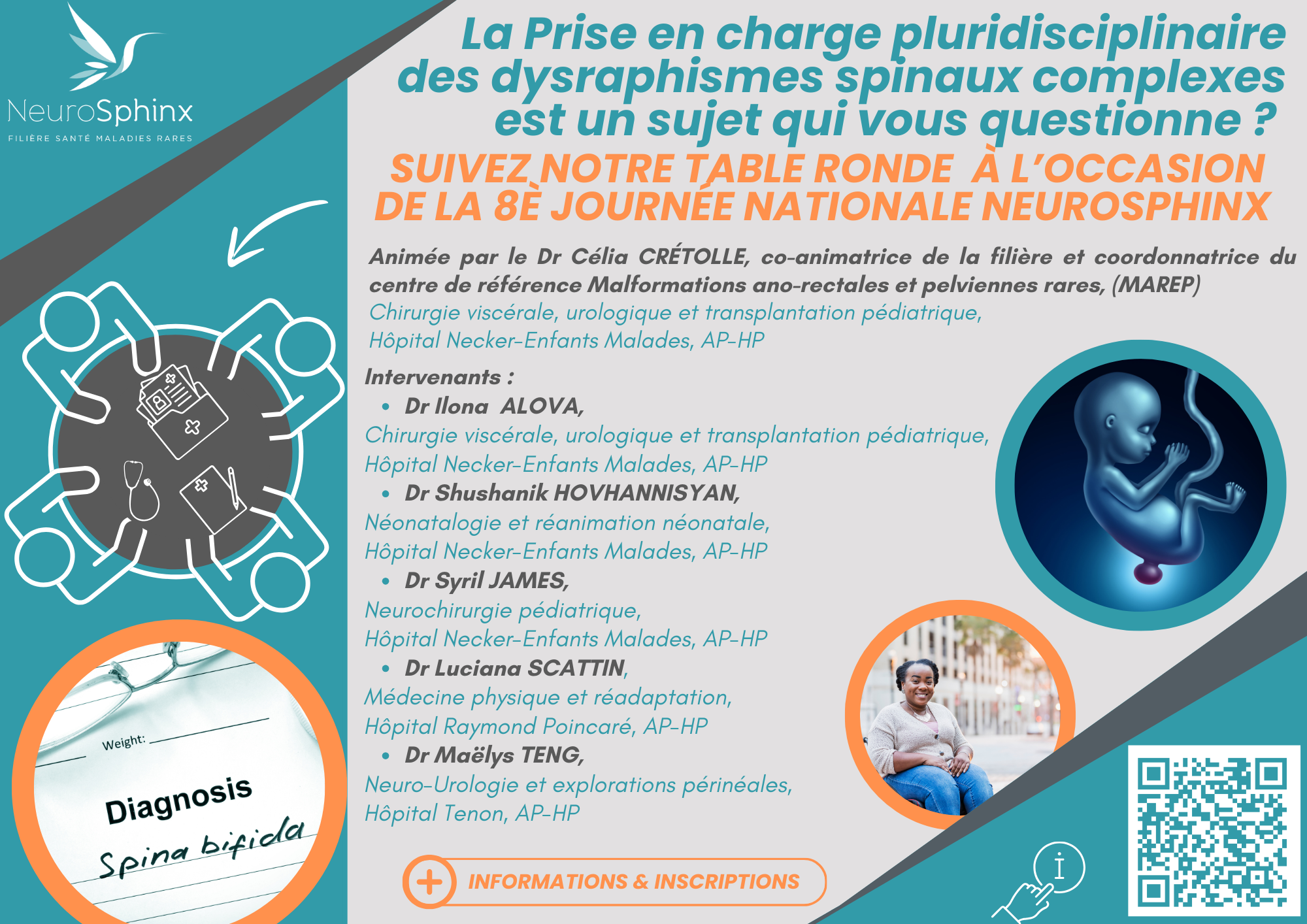 Bandeau Prise en charge pluridisciplinaire des dysraphismes spinaux complexes NeuroSphinx