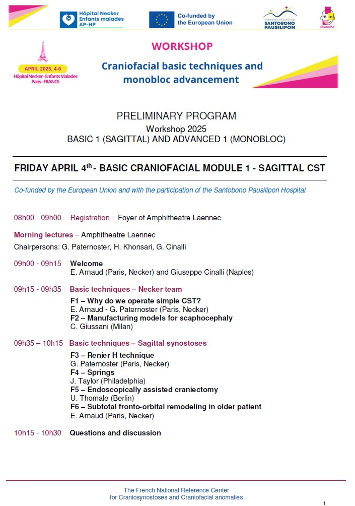 Programme préliminaire